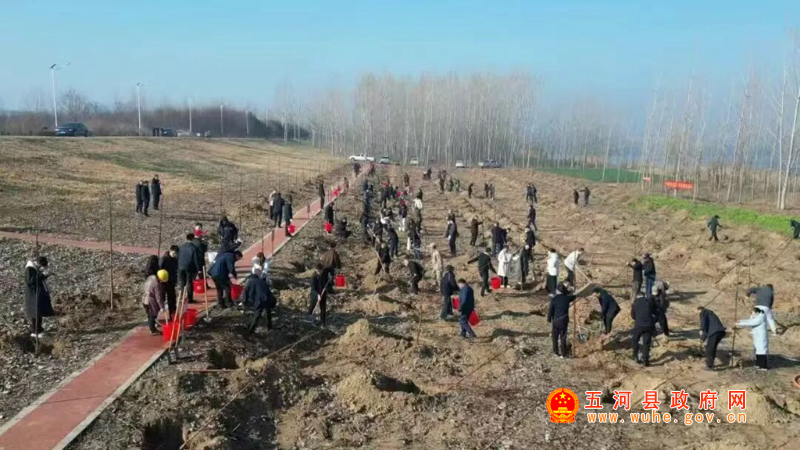 县直机关干部职工开展义务植树活动